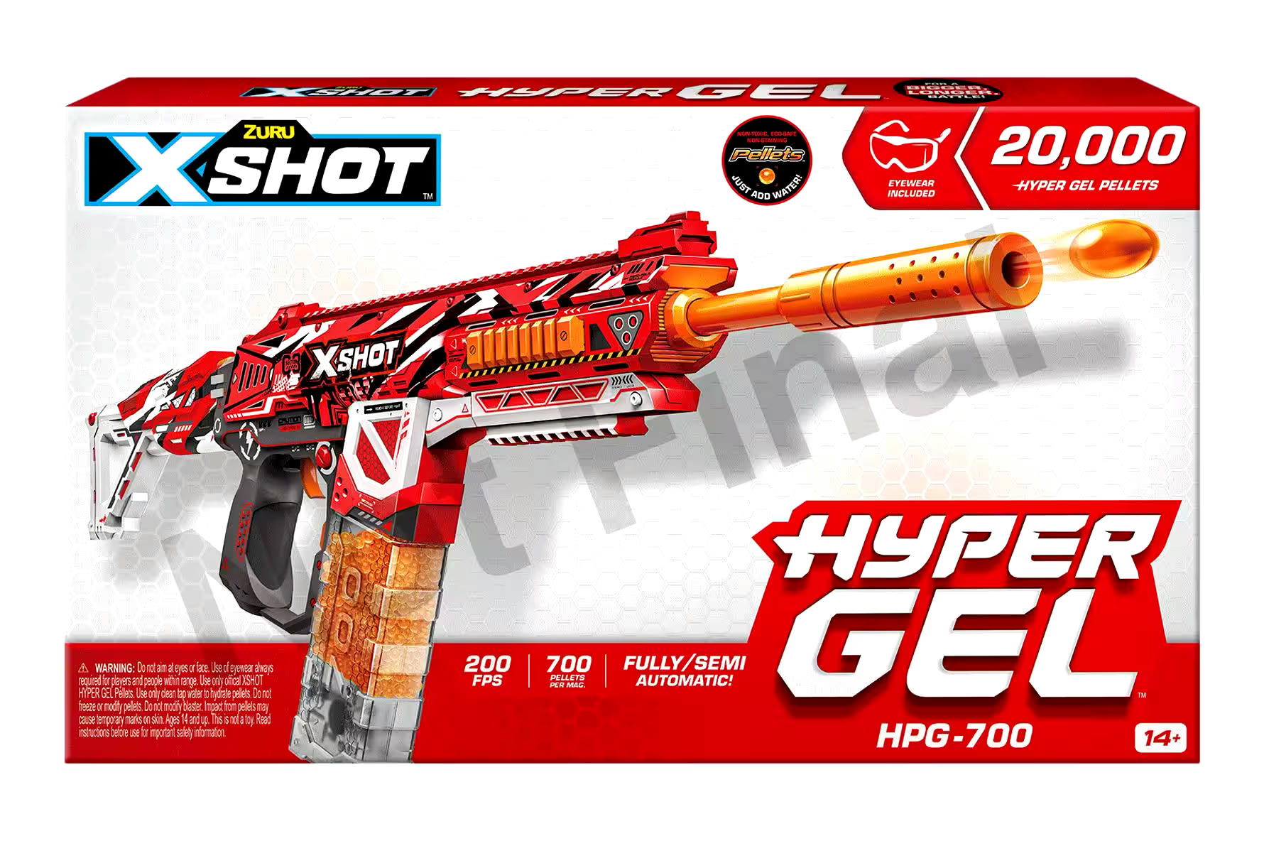 X-Shot HPG-700 Hyper Gel Fully Semi-Automatic Large Blaster, Ages 14+