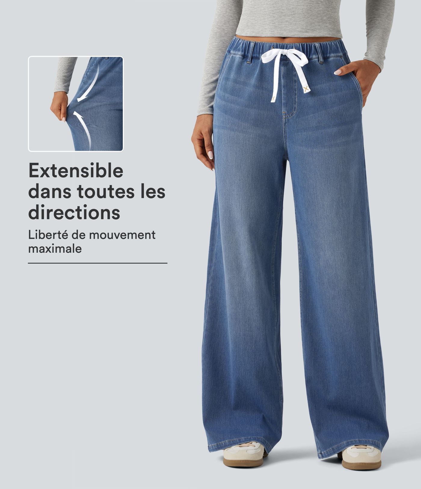 Jean large Halara Flex™ taille mi-haute avec poches