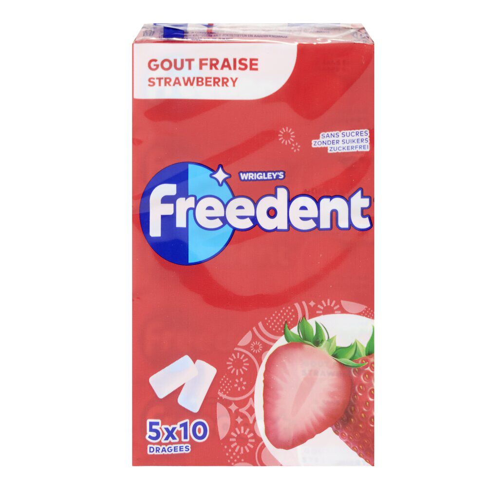 Chewing-gum Airwaves fraise 5 étuis de 10 dragées