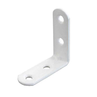 4 Equerres de chaise Acier Blanc l.14 x H.40 x P.40 mm