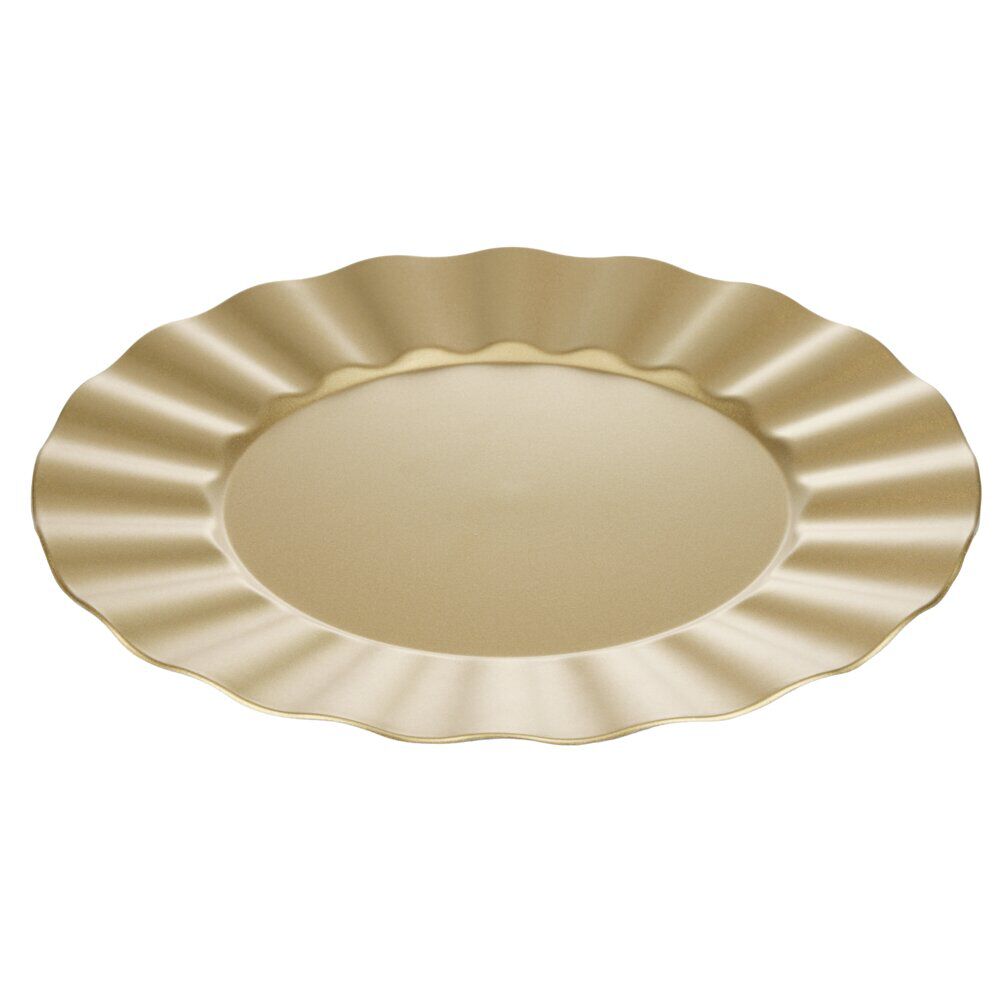 Sous-assiette bord ondulé Ø33 cm doré