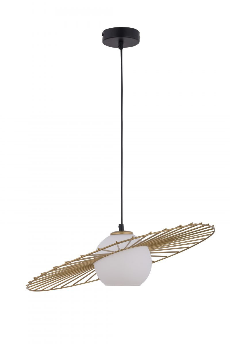 Lampa wisząca czarno-złota-biała Sol 1xE27x15W Sigma Lighting