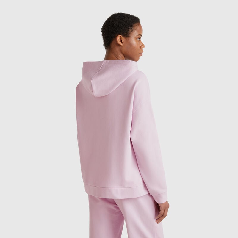 100% cotton sweatshirt with zip and hood