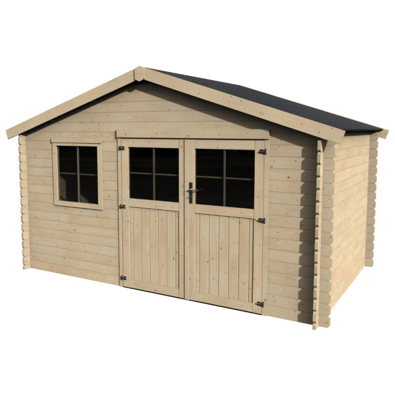 Abri de jardin en bois Boreal 28 mm 4,19 x 2,66 m DÉCOR ET JARDIN