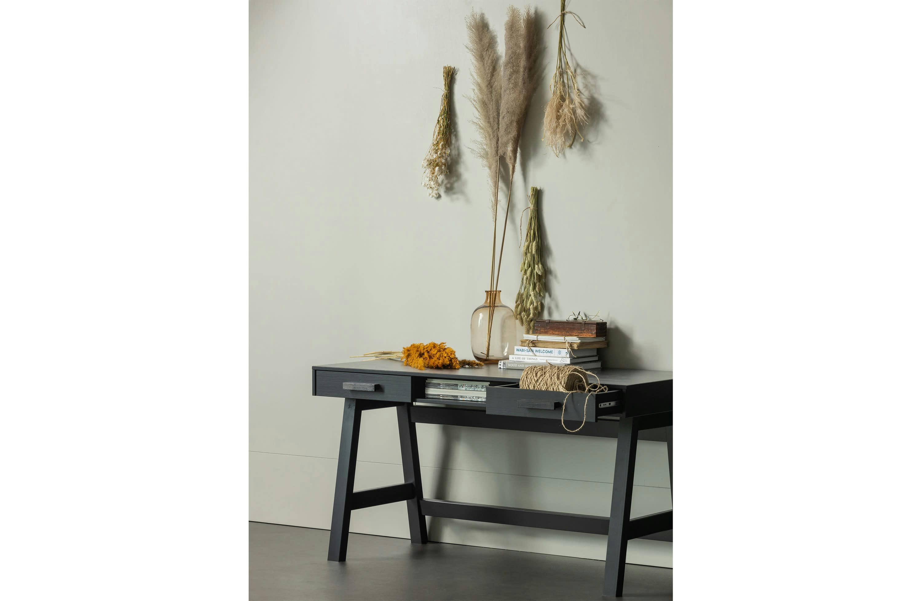 BENSON - Bureau en bois noir