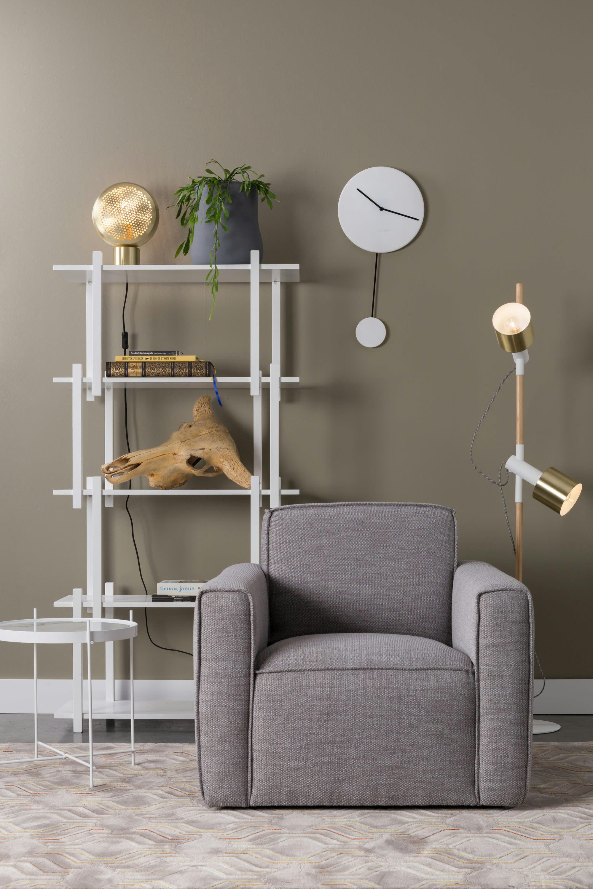 BOR - Fauteuil en tissu gris