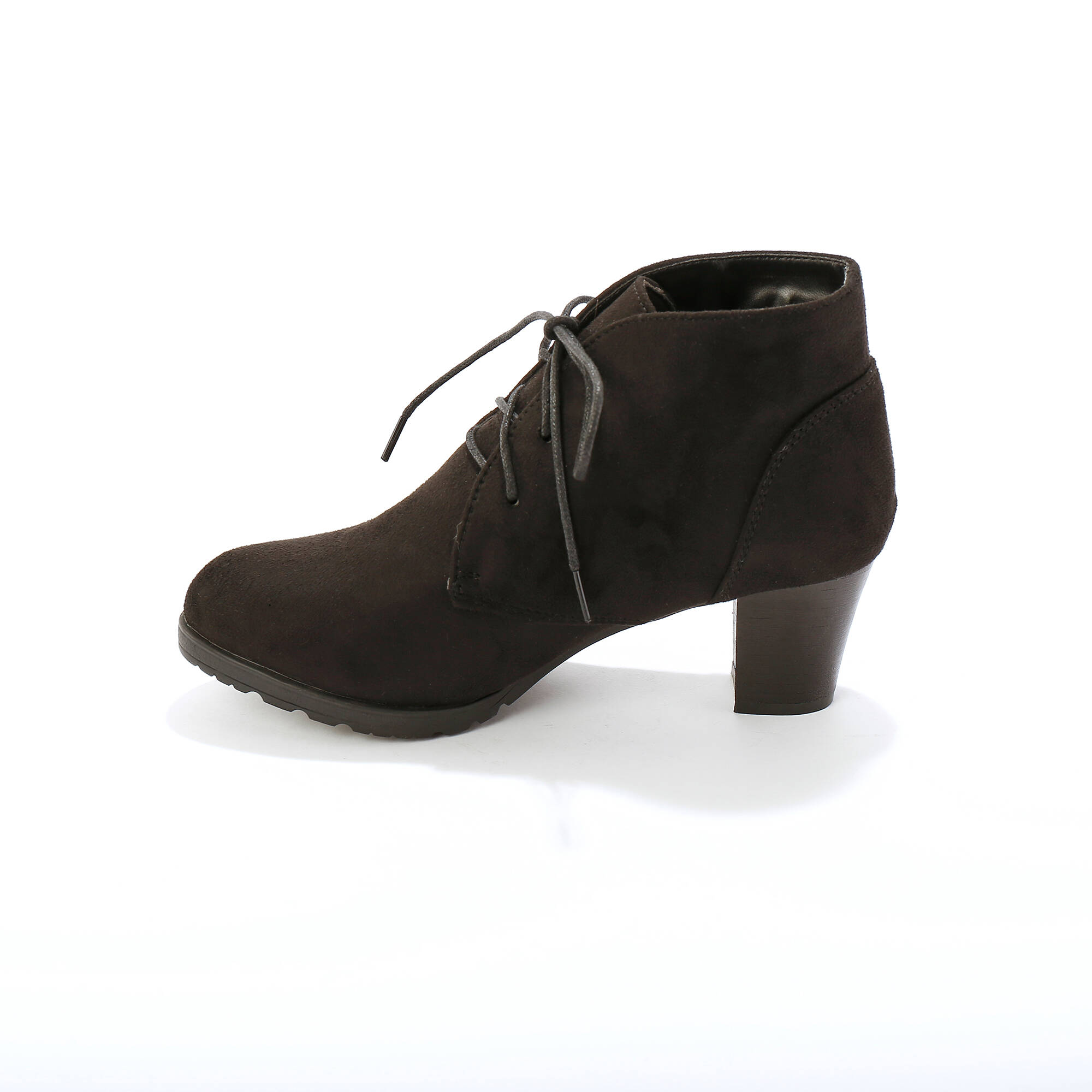 Bottines lacées à talon fantaisie