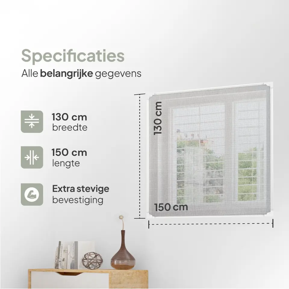 O'DADDY Magnetische raamhor - 130x150 cm