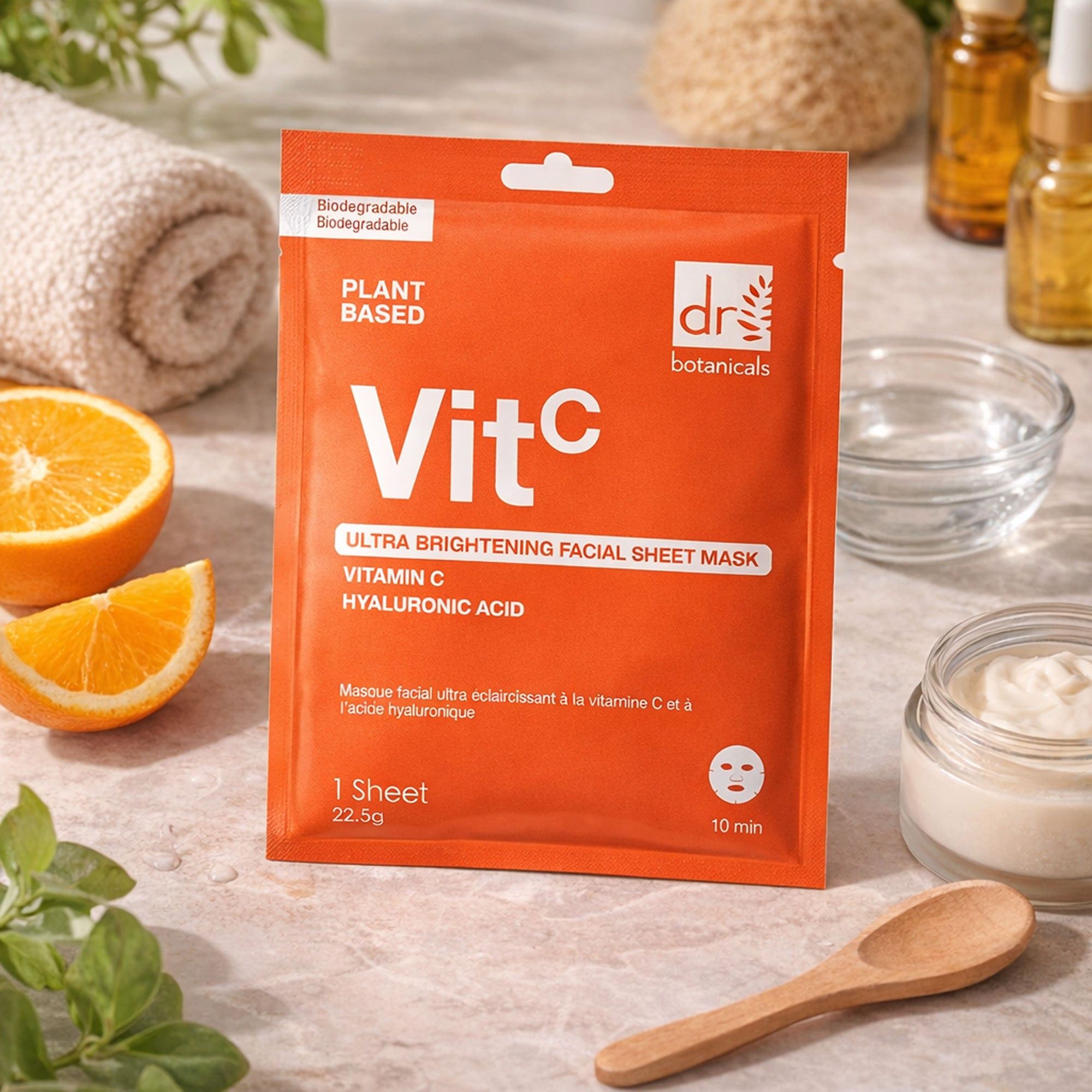 Dr. Botanicals Ultra Brightening Facial Mask with Vitamin C and Hyaluronic Acid
