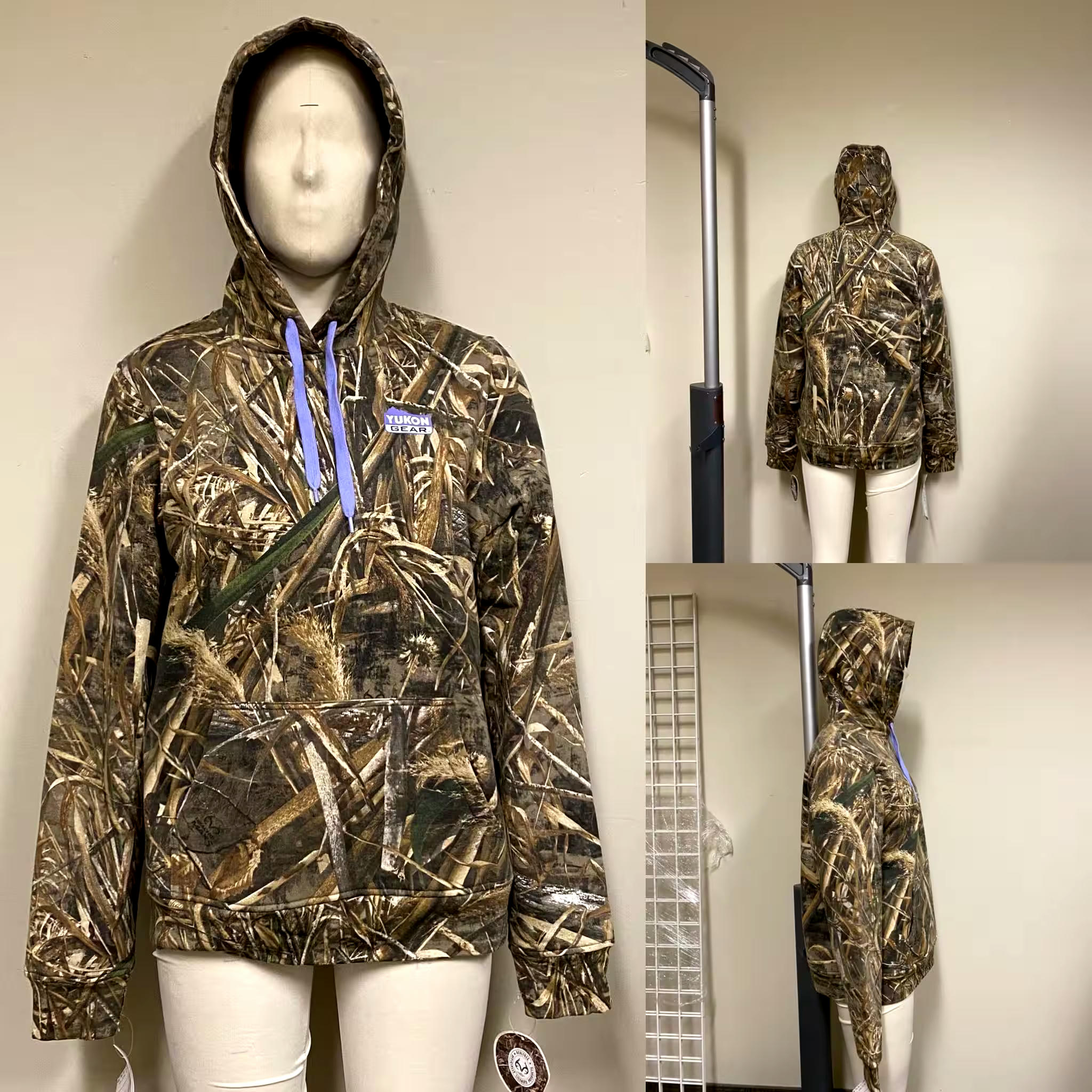 Yukon Gear Women's Soft Comfortable Pullover Hunting Hoodie with Large Pocket, Camo