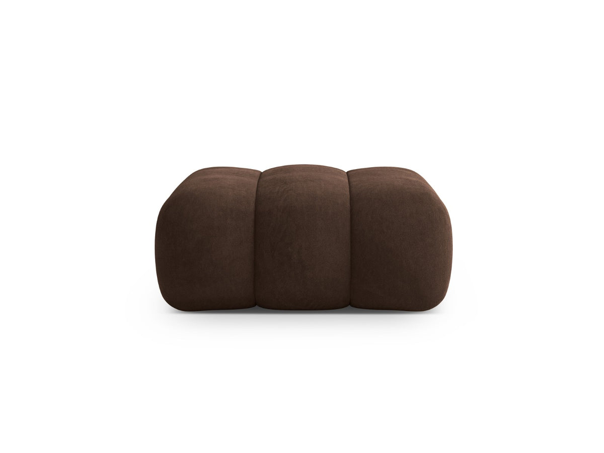 Cosmopolitan Design Poef Koge flueel chocolade - 95x95x40cm