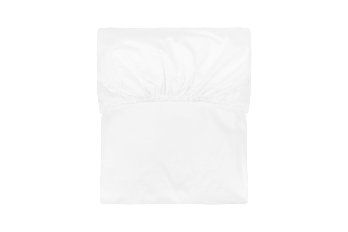 noo.ma Oba hoeslaken katoen 160 x 200 cm - Classic White, 30 cm hoogte