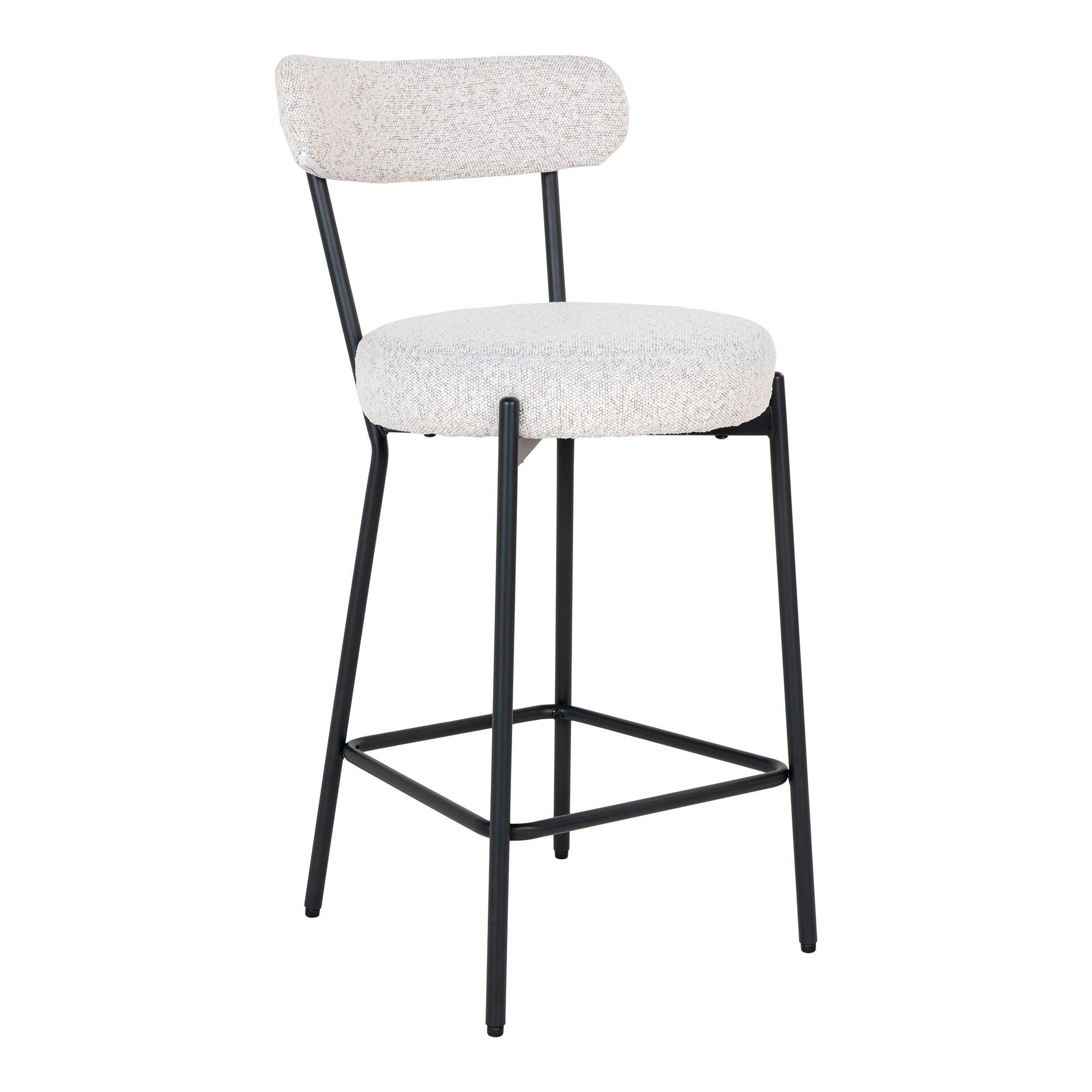 Rebellenclub Barkruk Flen - Set Van 2 - Wit Bouclé