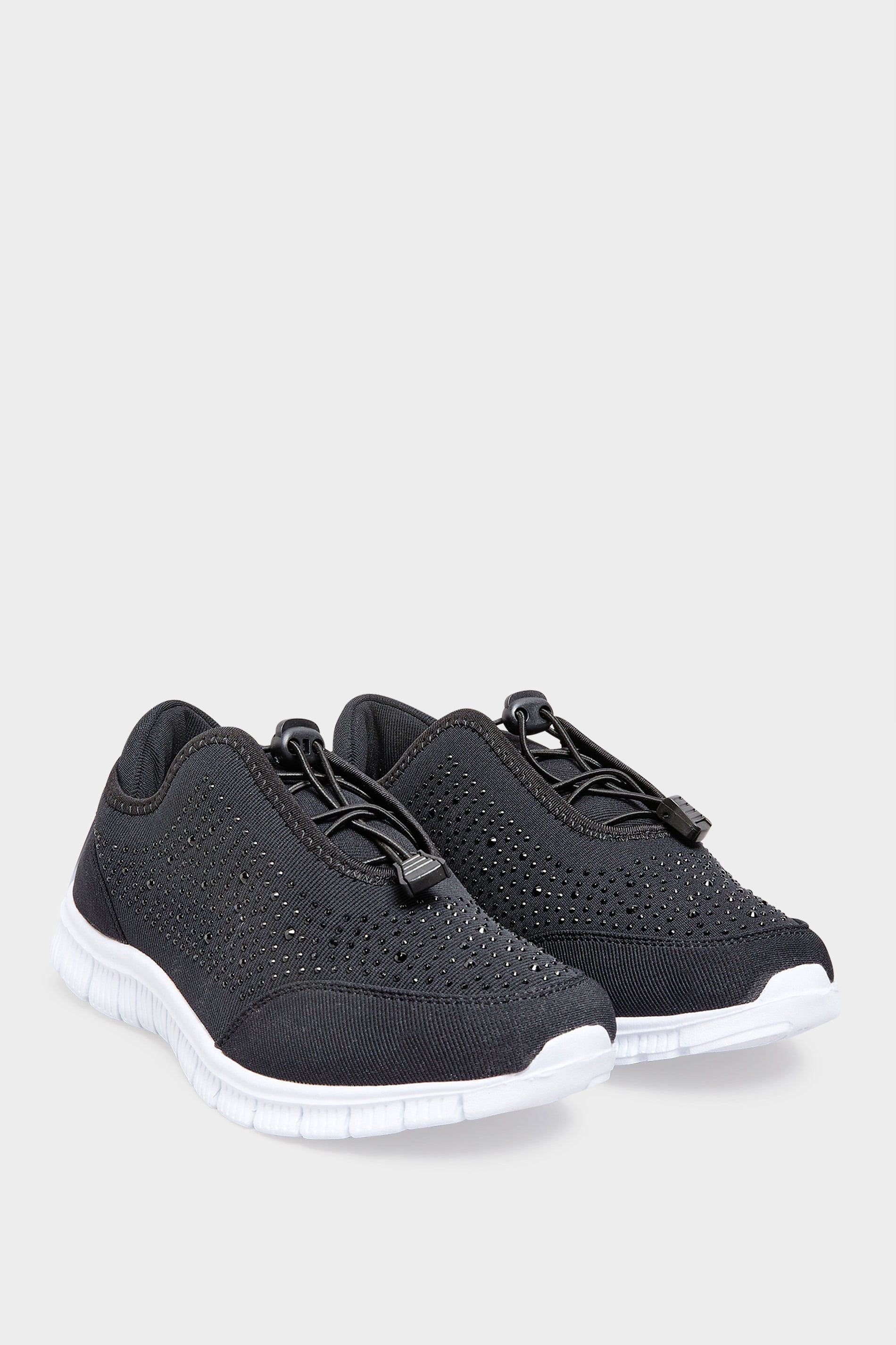 Yours Wide and Extra Wide Fit Embellished Drawcord Trainers