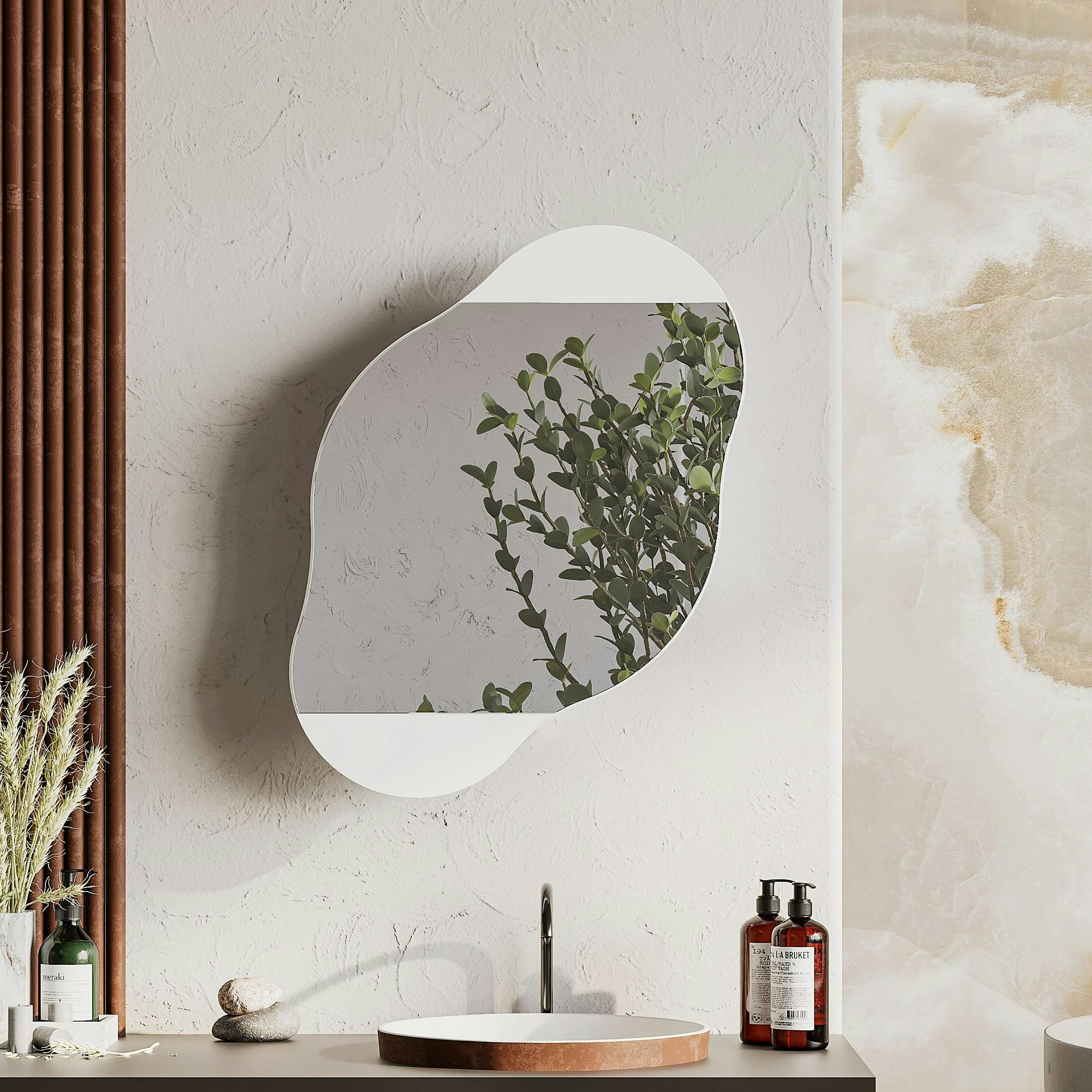 Armoire de toilette organique blanche 1 miroir CODY