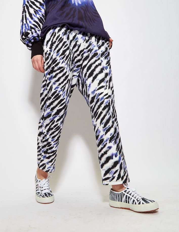 House of Holland Purple&White Tie Dye Zebra Print Jogger