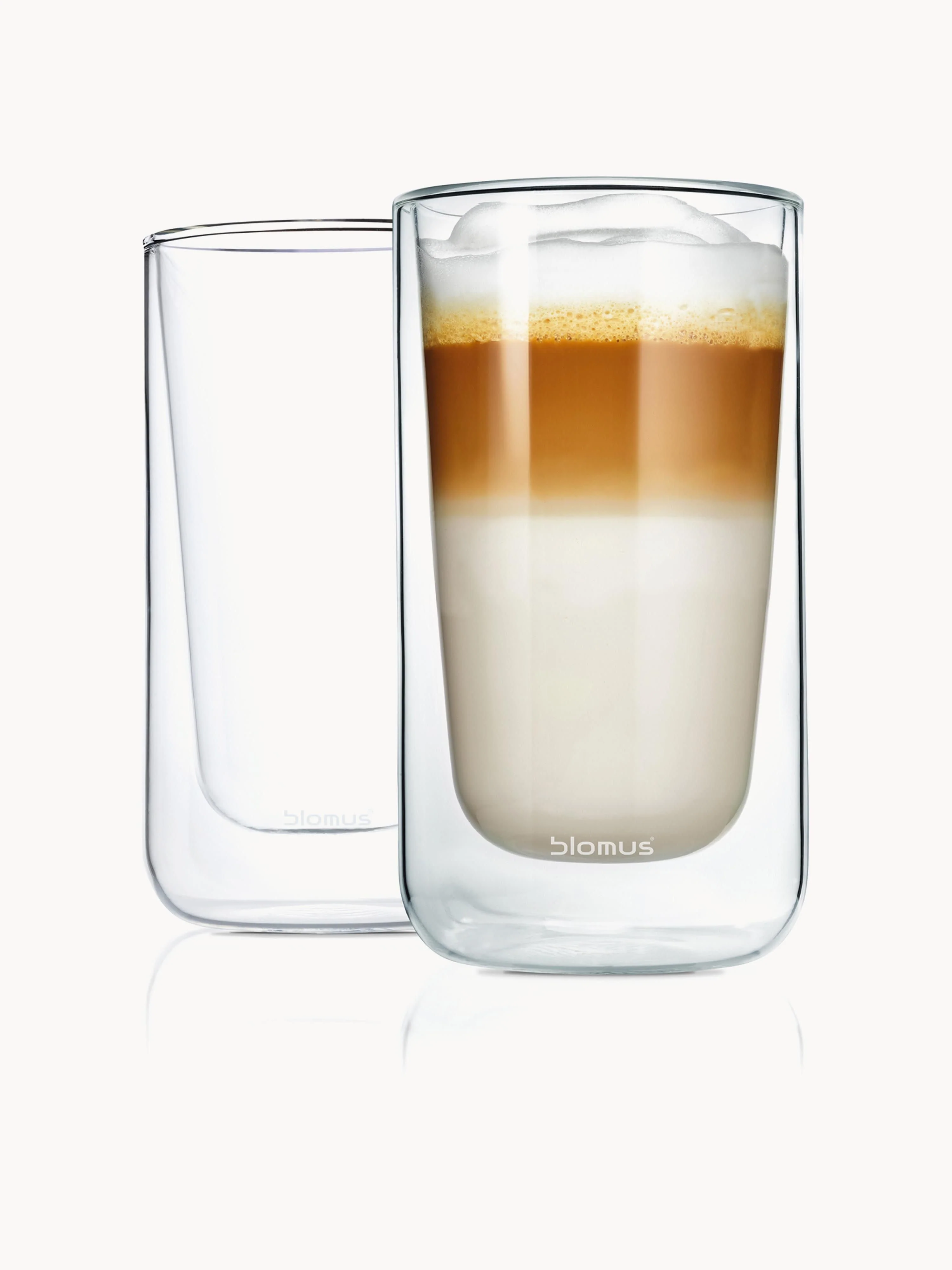 Doppelwandige Glas-Kaffeebecher Nero, 2er-Set