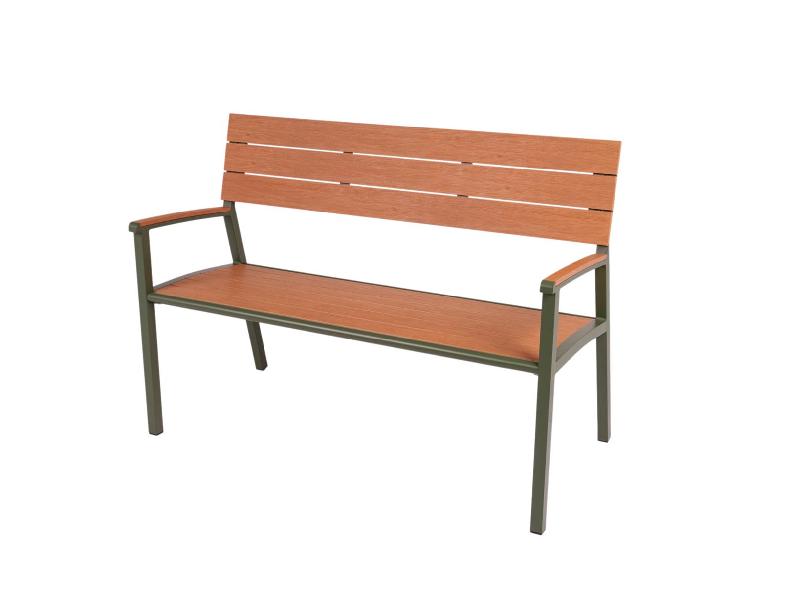 MaximaVida aluminium tuinbank Bermuda 120 cm olijfgroen