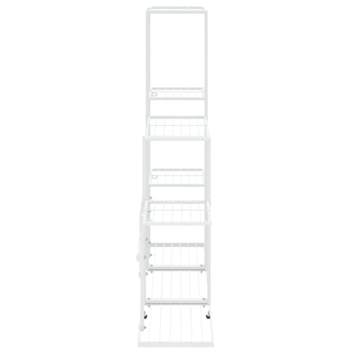 NNEVL Flower Stand 94.5x25x88 cm White Metal