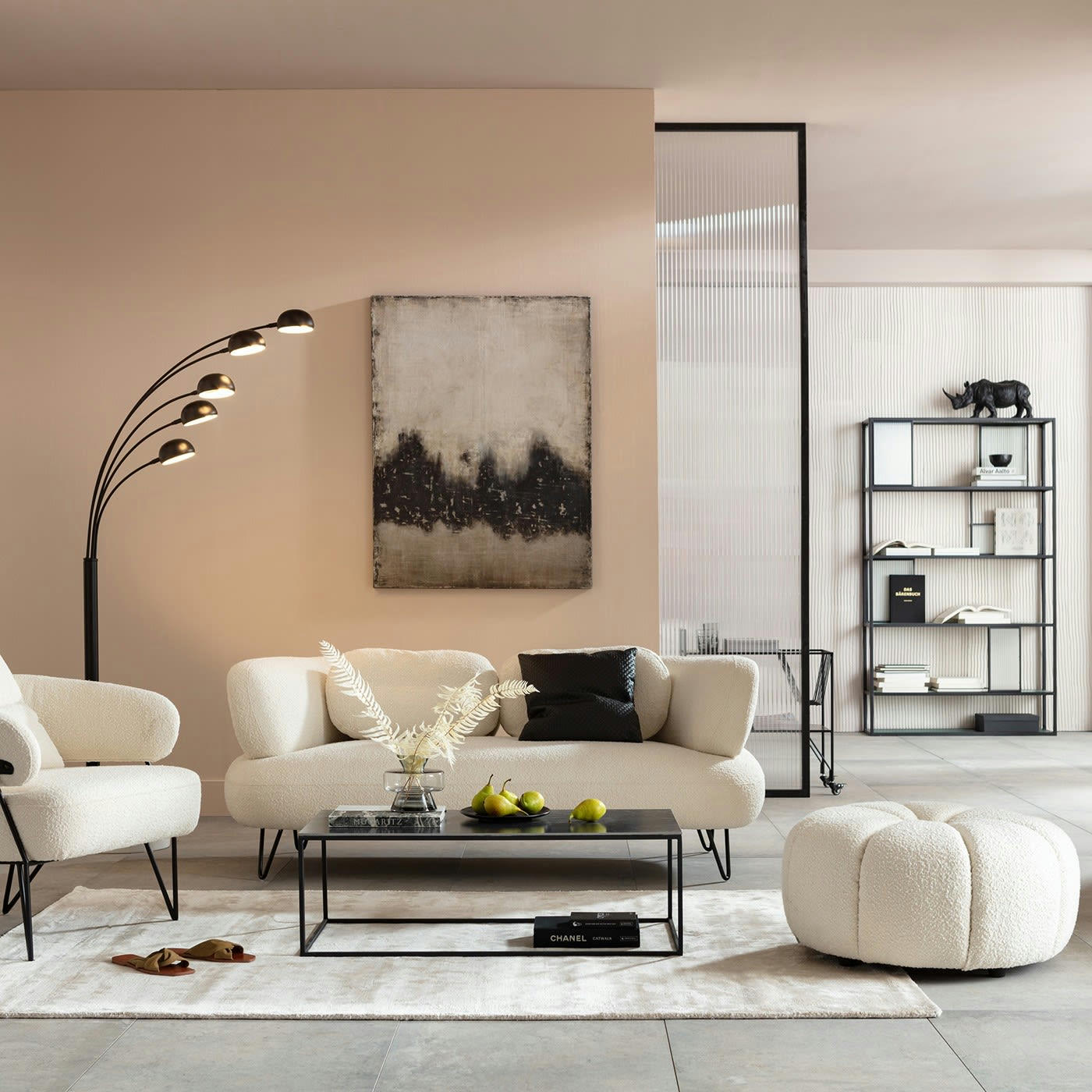 PEPPO - Canapé Peppo 2 places crème Kare Design