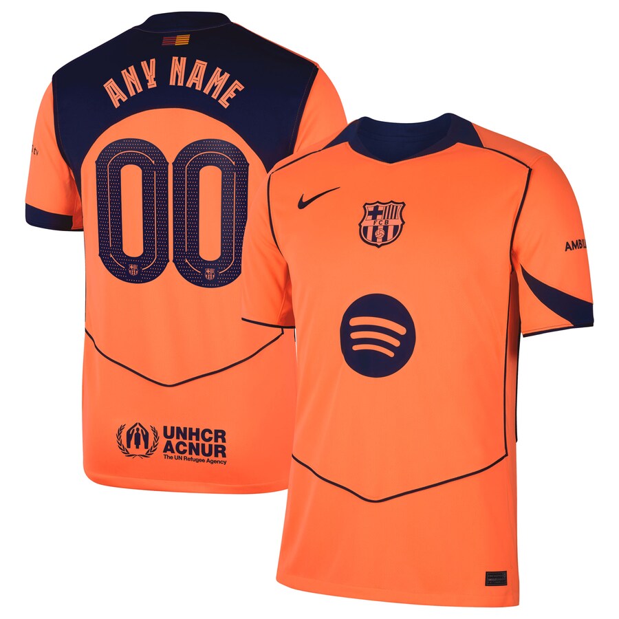 Barcelona Nike 2025/26 Custom Third Replica Jersey - Orange