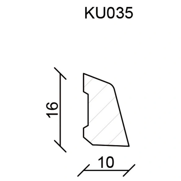 Viertelstab, Buche braun, Kunststoff, LxHxT: 240 x 1,3 x 1,3 cm