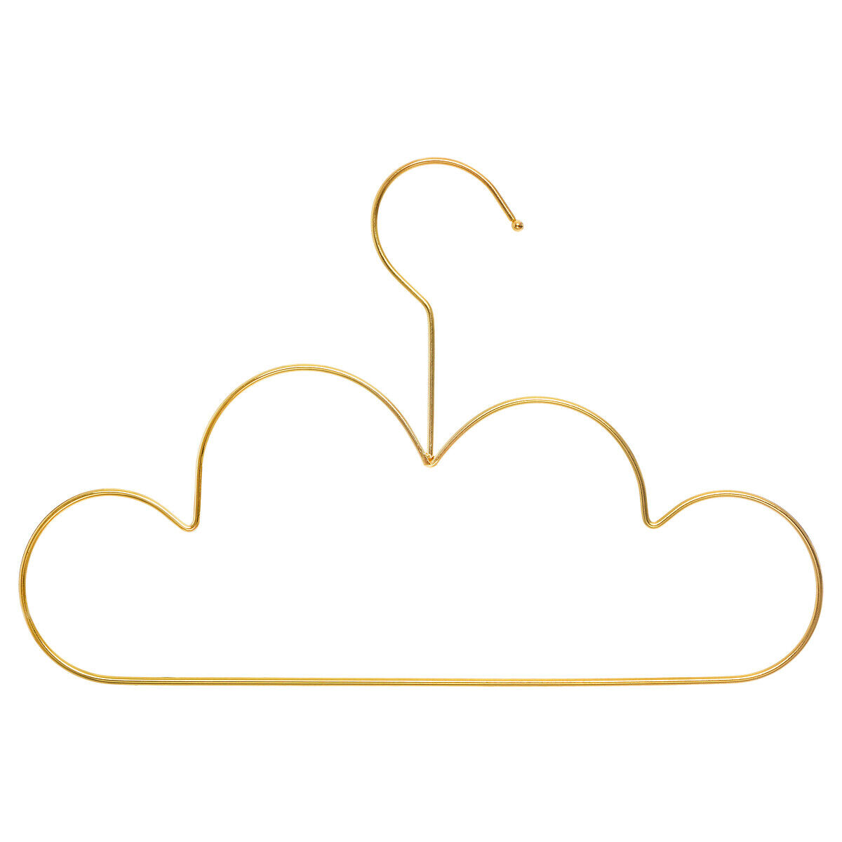 Conjunto de 3 cruzetas em forma de nuvem douradas de metal