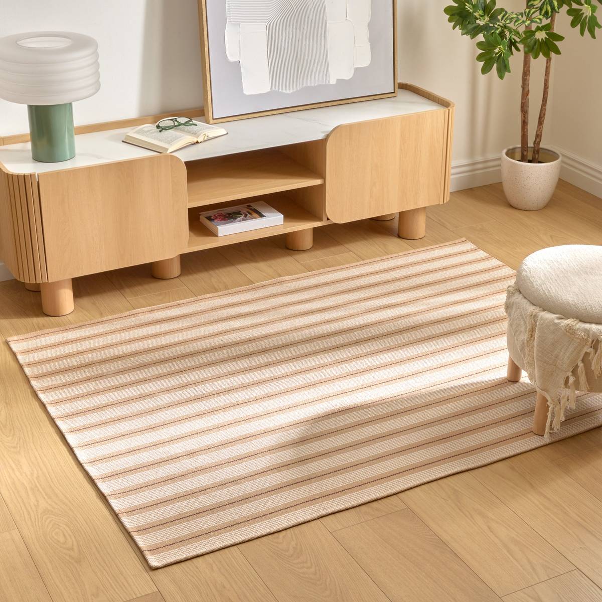 Rug "Groove" Beige Linen, 170x120 cm