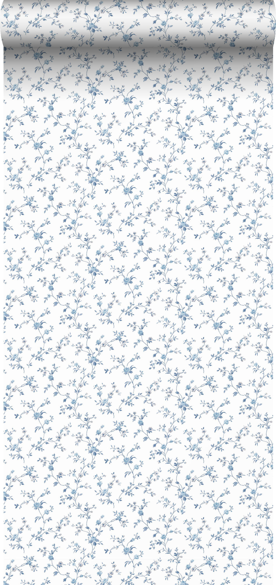 Sanders & Sanders behang bloemetjes blauw en wit - 53 cm x 10 m - 640407