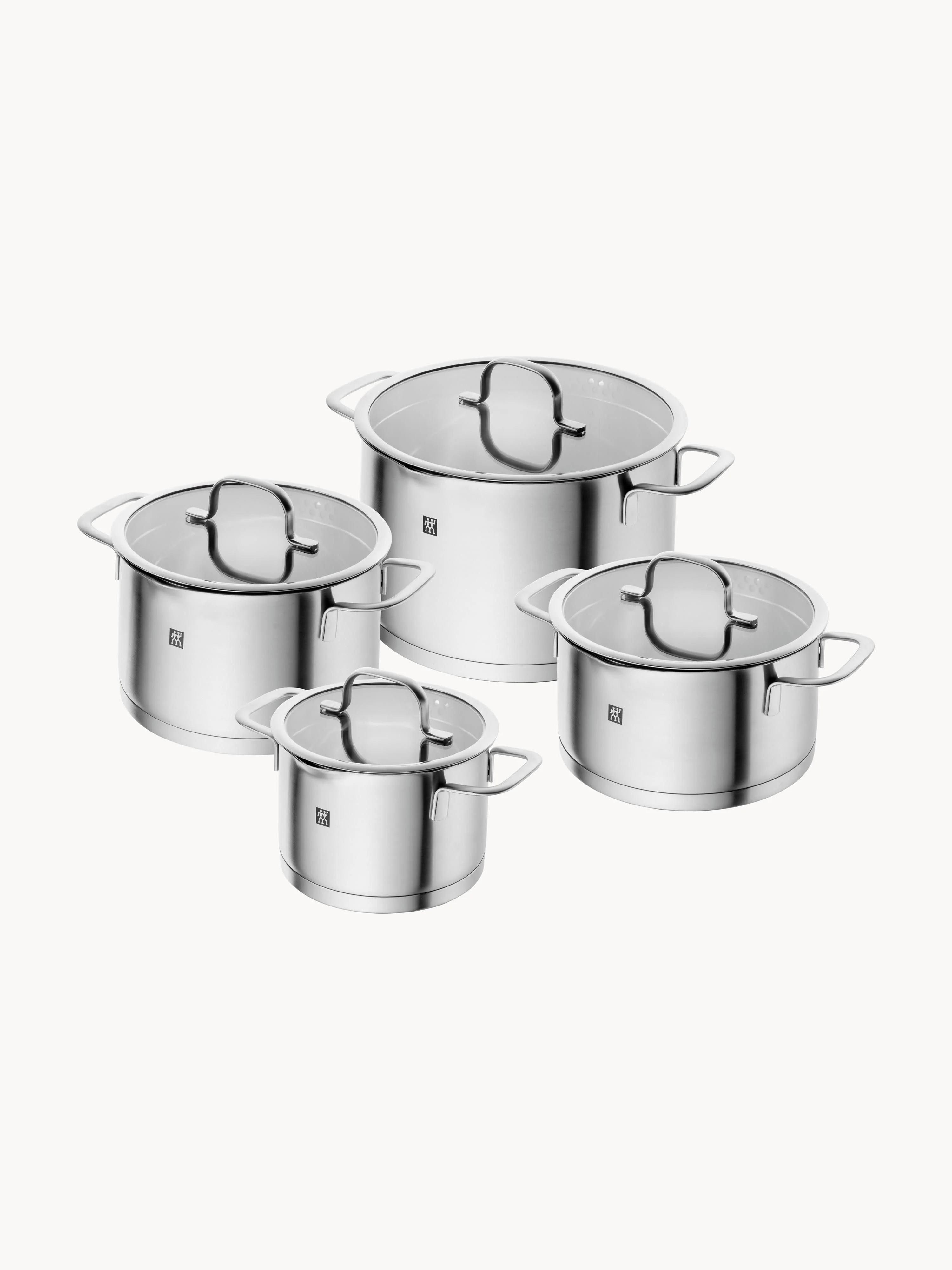 Kochtöpfe TrueFlow aus Edelstahl, 4er-Set