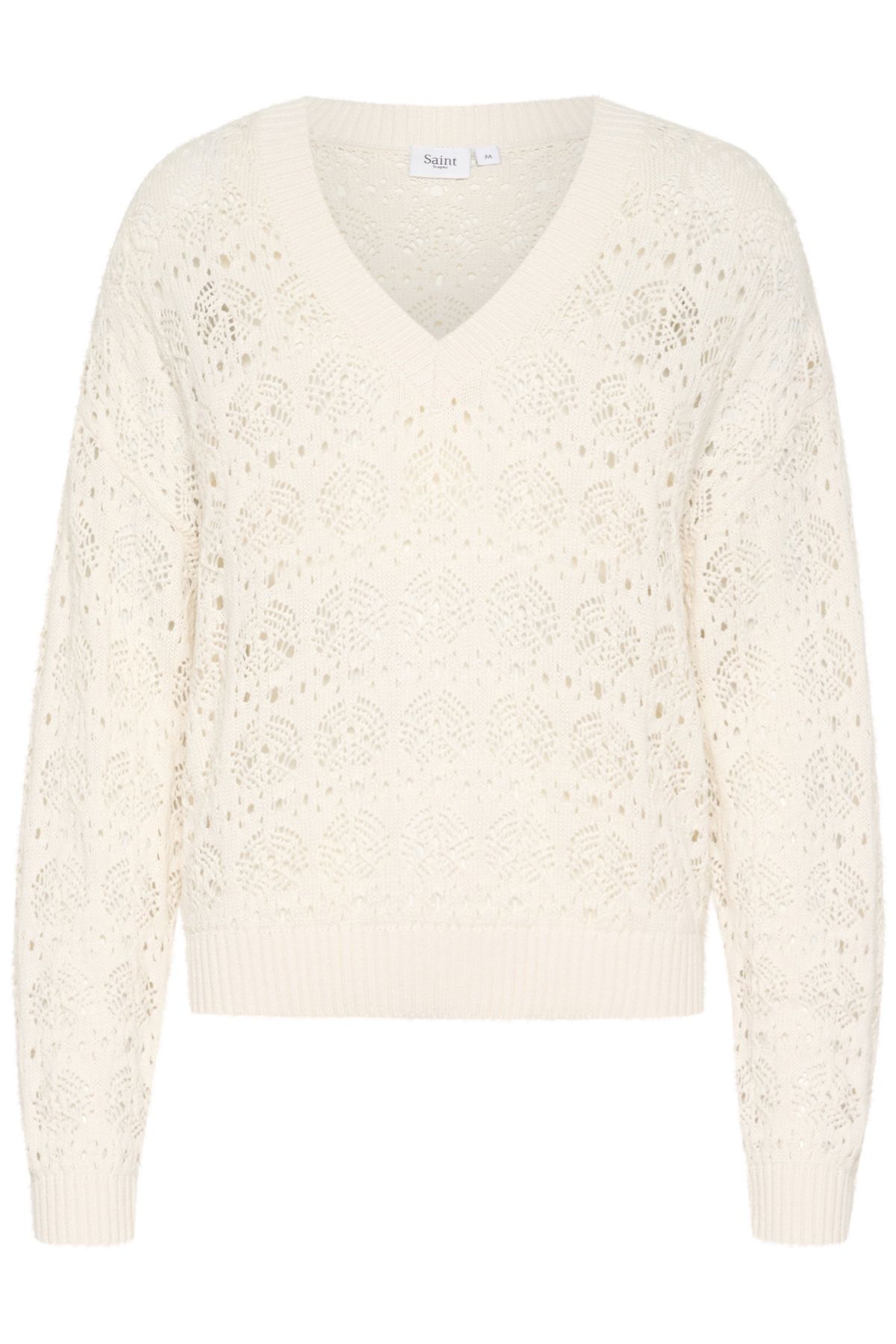 Saint Tropez JunaSZ V-Neck Knitted Lace Pullover