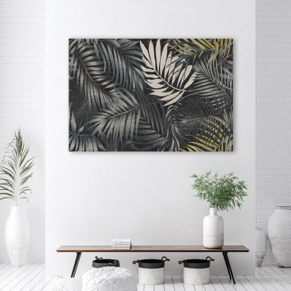 Feeby Obraz na płótnie, Ciemne liście tropikalne natura 60x40