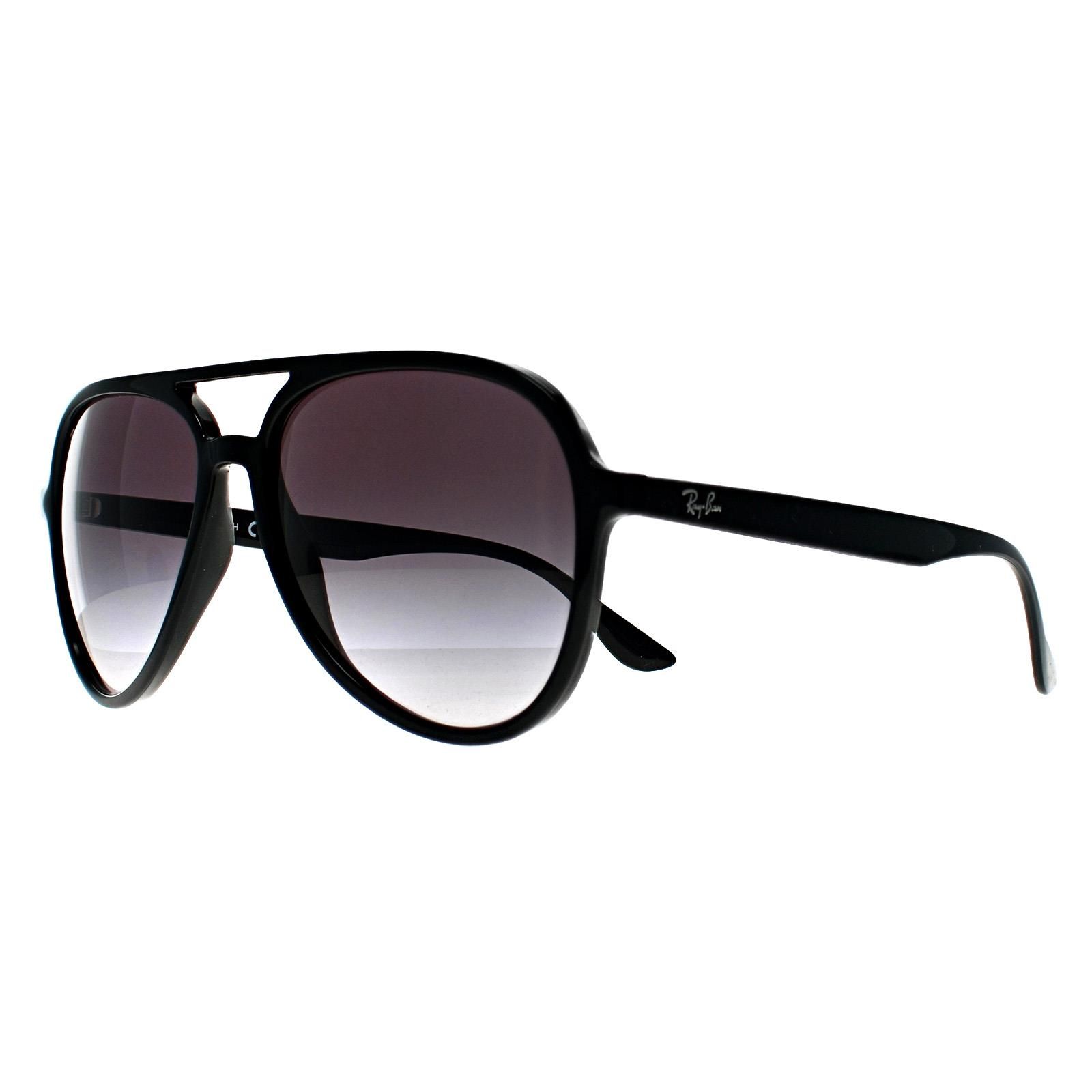 Ray-Ban Aviator Polished Black Grey Gradient RB4376