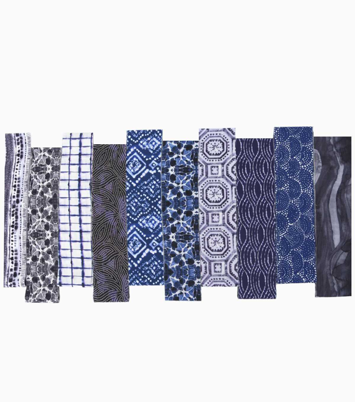 2.5 x 42 Dark Blue Blender Cotton Fabric Roll 20ct by Keepsake Calico