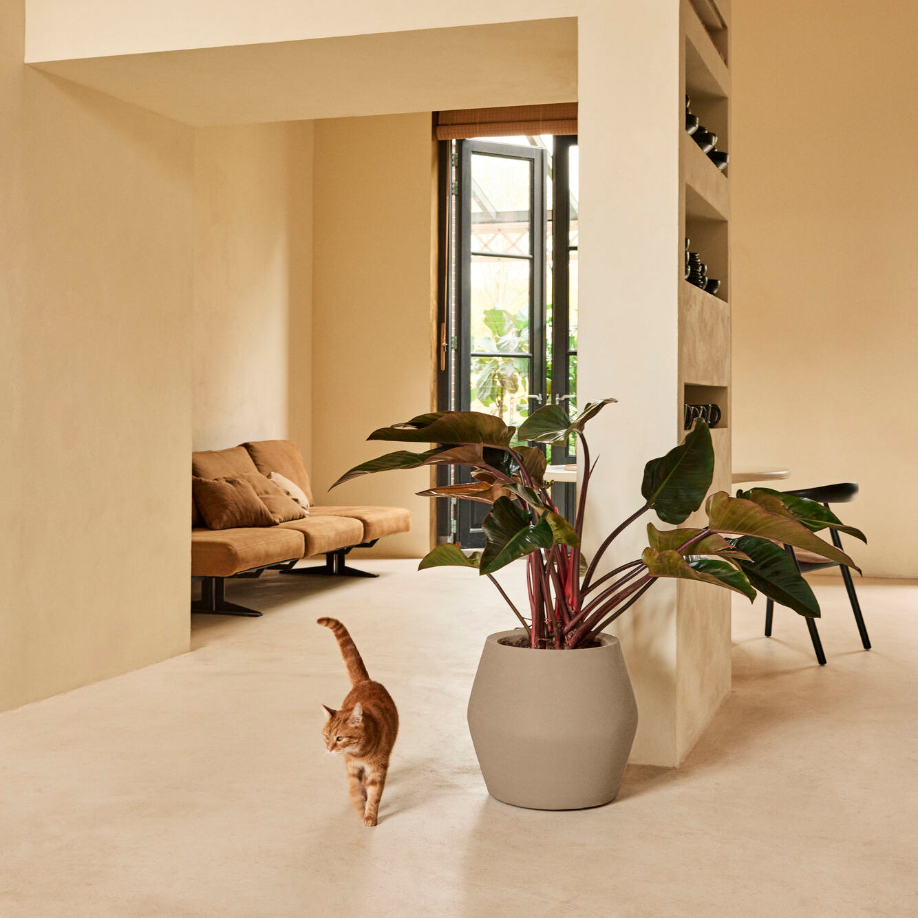 Elho June Split Low 46 - Balanced beige - Ø 46 x H 42 cm - Binnen en B