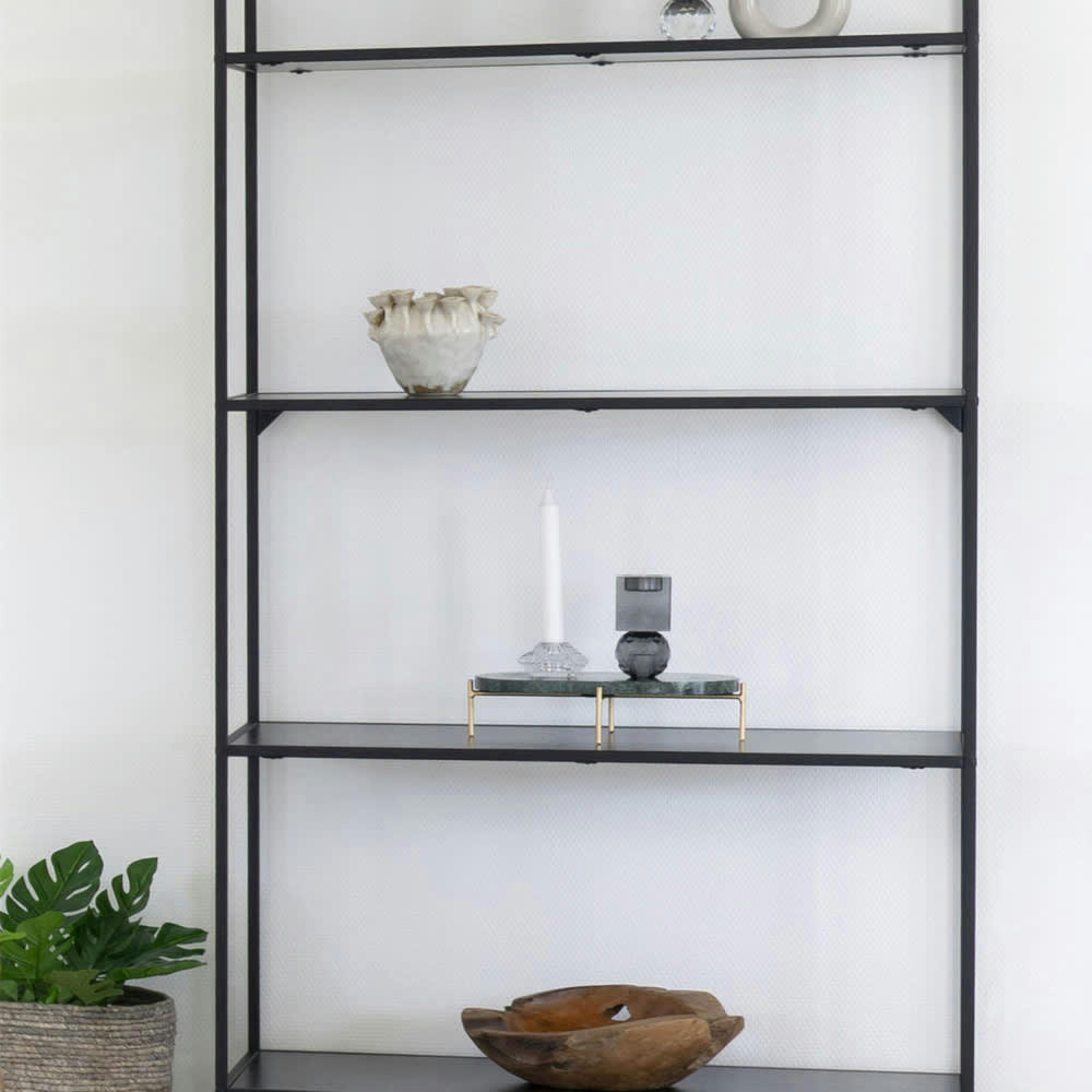 VITA - Etagère en bois et métal 80x170cm noir