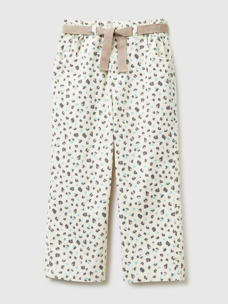 Patterned corduroy trousers