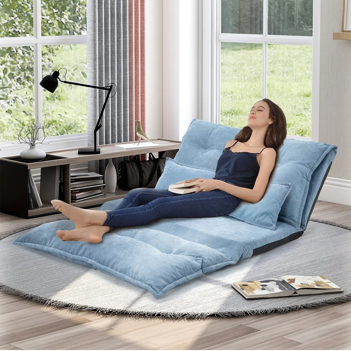 Merax Velvet Foldable Floor Sofa