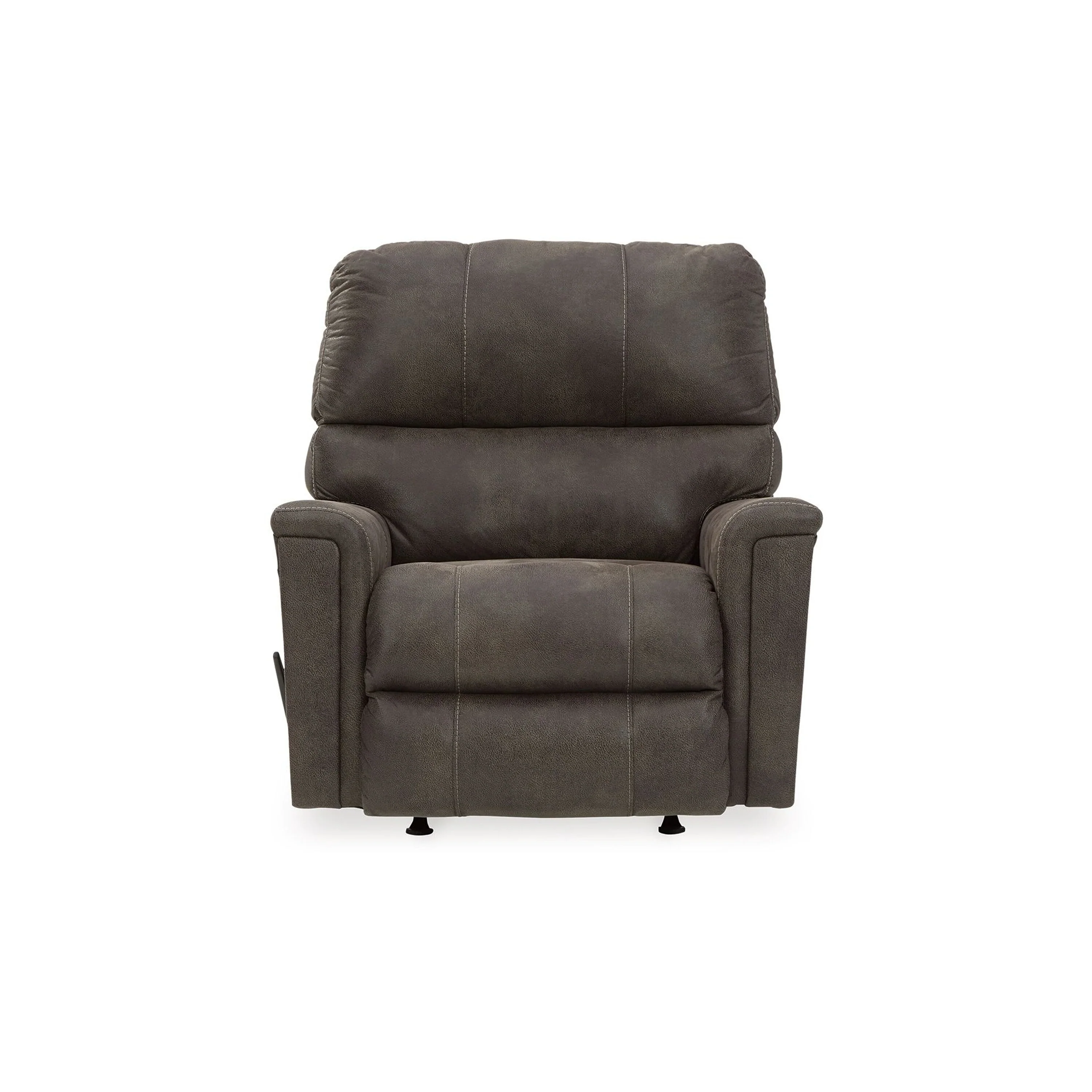 Nav Manual Rocker Recliner Chair, Weathered Smoke Gray Faux Leather