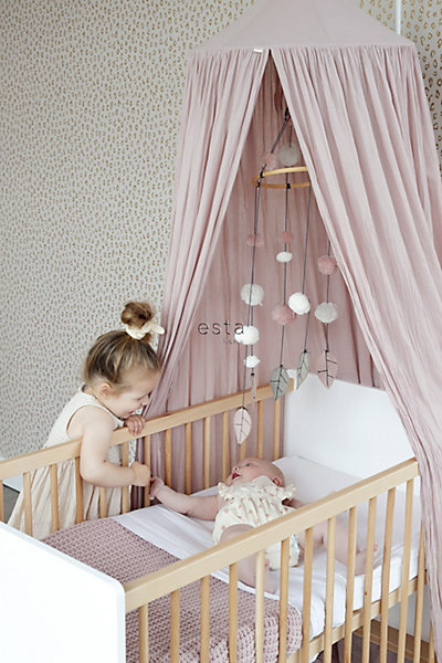 ESTAhome papier peint peau de léopard rose clair et or 53 cm x 10.05 m