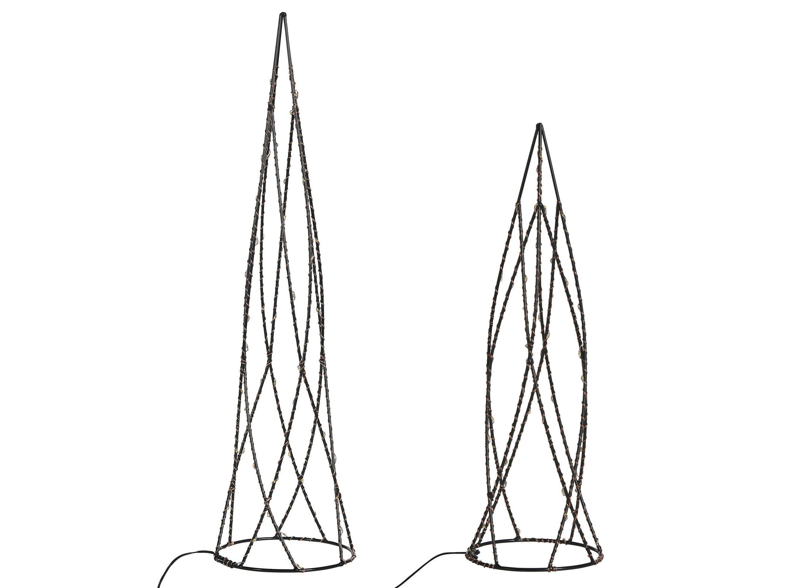 NEIDEN - Lot de 2 décorations de Noël LED noir