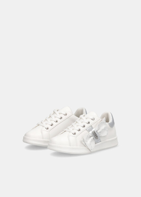 Sneakers con maxi fiocco