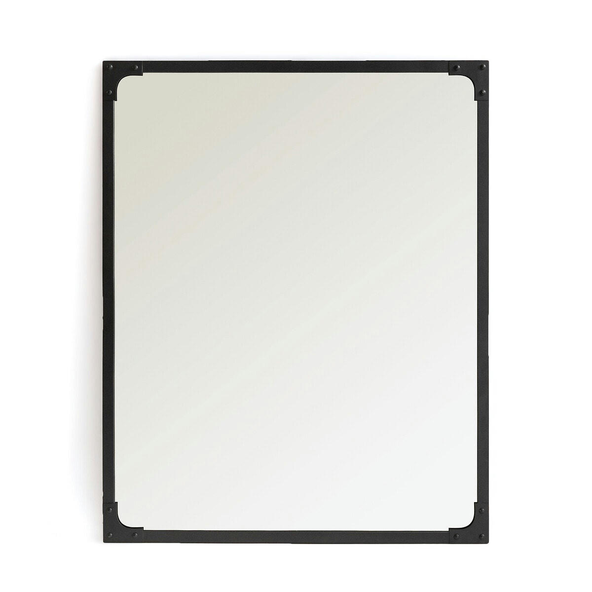 Miroir rect métal fer industriel 80x100 cm, Lenaig