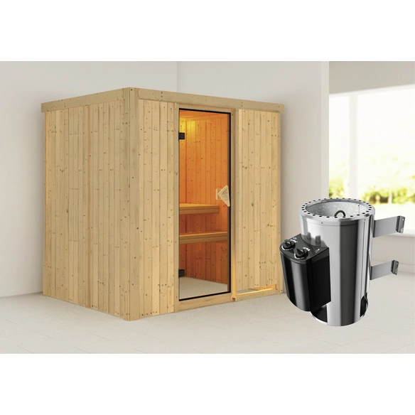 Sauna »Kircholm«, inkl. 3.6 kW Saunaofen mit integrierter Steuerung, für 3 Personen