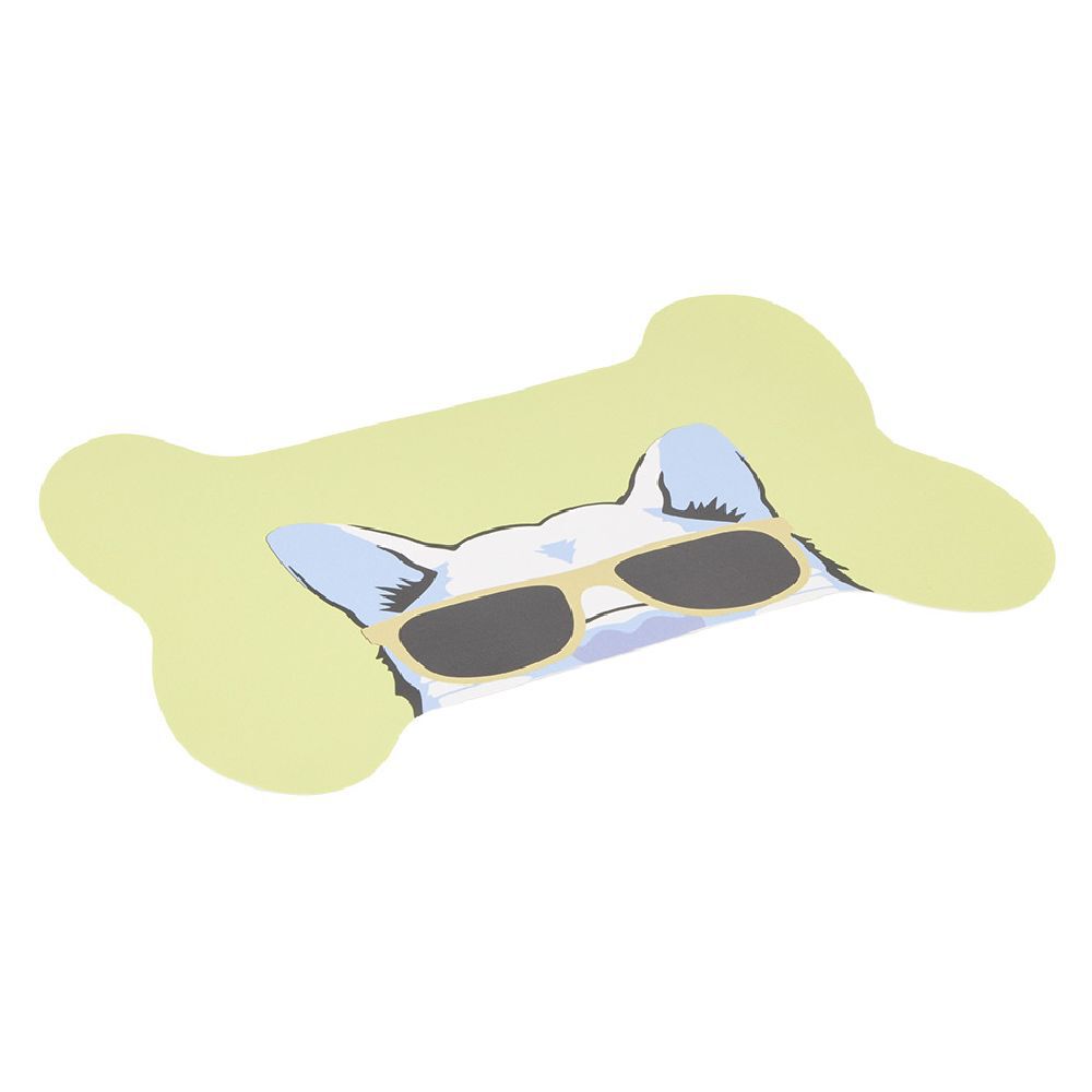 Tapis repose gamelle animaux 39x50cm (3 modèles)