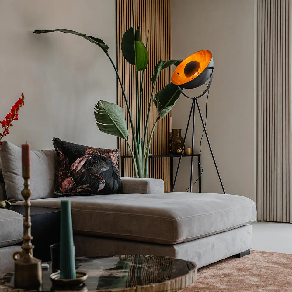 Qazqa tripod lamp magnax zwart e27