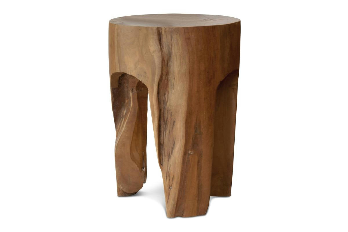 RUNKO - Table d'appoint en bois massif marron