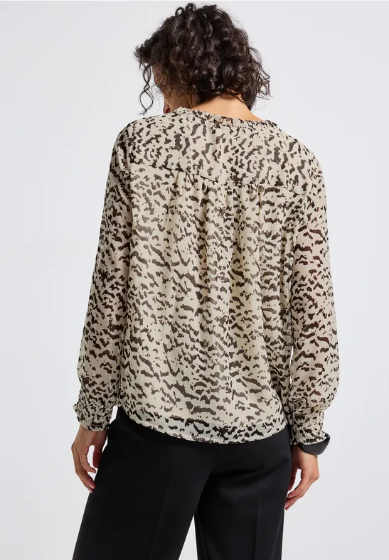 Gemusterte Chiffon-Tunika