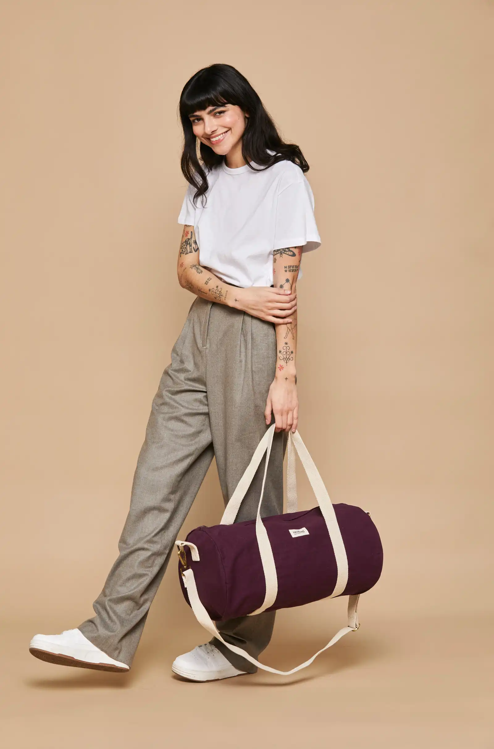 Sac polochon Simon Prune