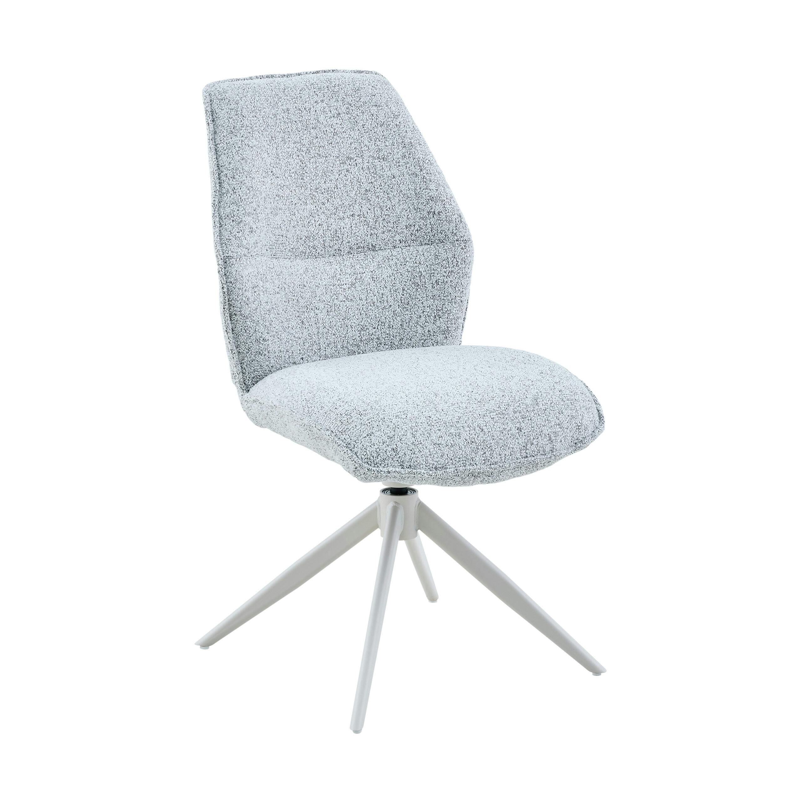 Chaise gris clair chiné pivotante (lot de 2) CORTINA